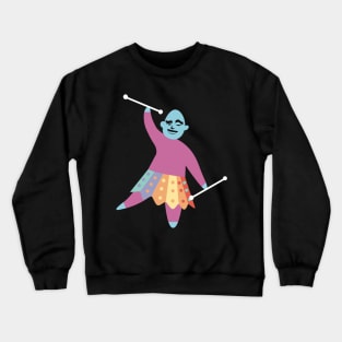 Fabulous Baton Twirler with white batons Crewneck Sweatshirt